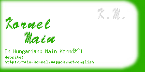 kornel main business card